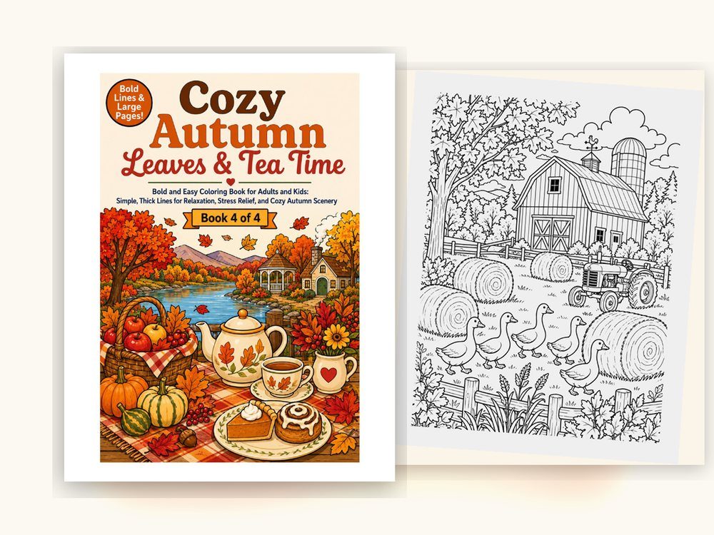Cozy Autumn Coloring Book