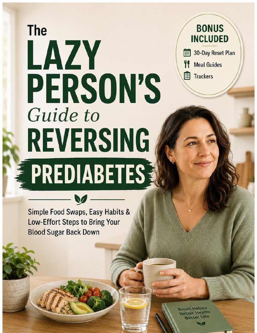 Reversing Prediabetes Guide & Meal Planner | Food Swaps, Habits & Blood Sugar Trackers (Instant PDF) | cover